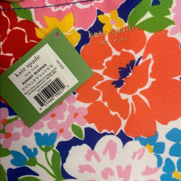 Kate Spade Blue and Red Floral Cooler Lunch Bag NWT - Picture 3 of 3